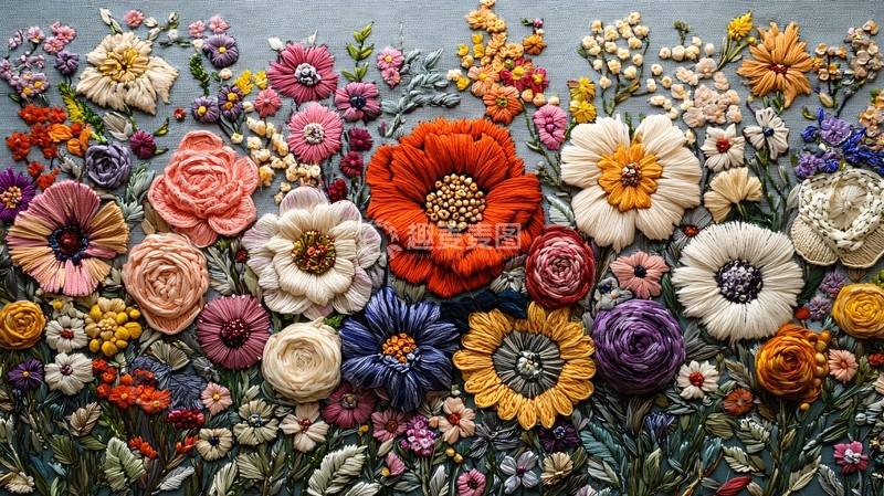 高清大图下载【趣麦麦图】立体绣花