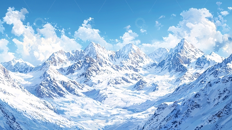 高清大图下载【趣麦麦图】雪山风景