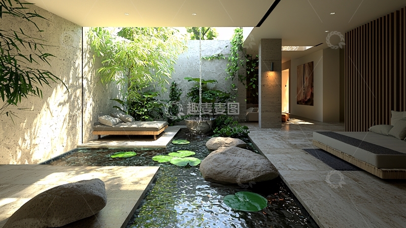 高清大图下载【趣麦麦图】现代日式庭院设计