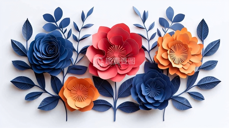 高清大图下载【趣麦麦图】纸艺花卉24