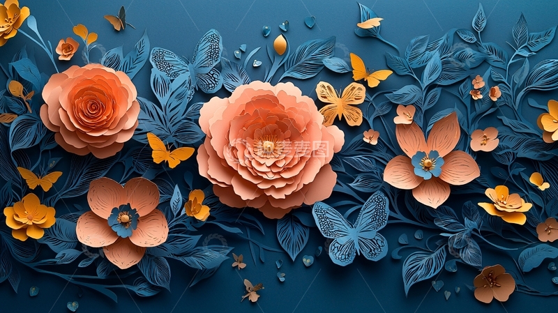 高清大图下载【趣麦麦图】立体纸花