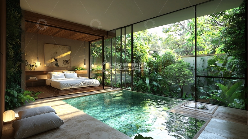 高清大图下载【趣麦麦图】现代简约别墅卧室