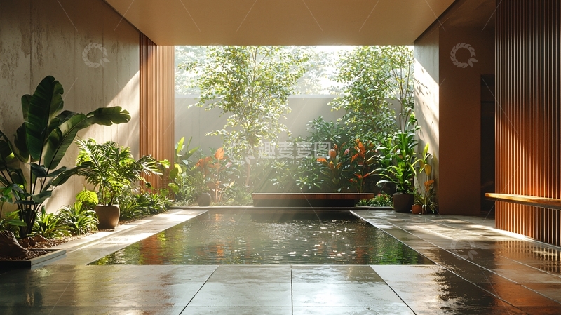 高清大图下载【趣麦麦图】室内泳池