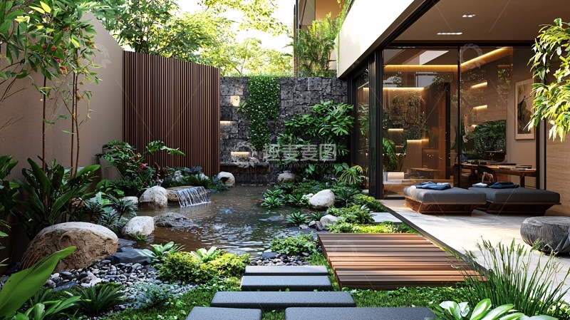 高清大图下载【趣麦麦图】现代庭院设计9