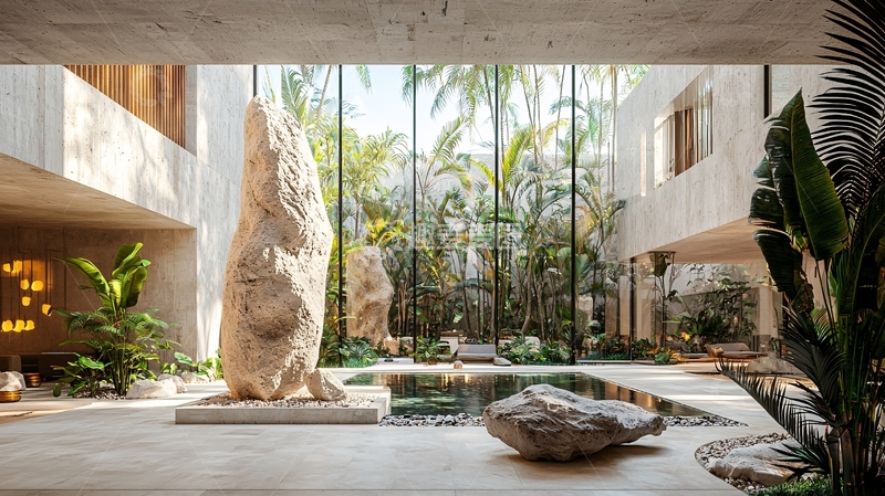 高清大图下载【趣麦麦图】现代室内庭院设计