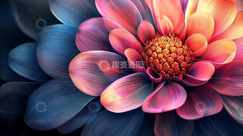 高清大图下载【趣麦麦图】梦幻多彩花朵特写