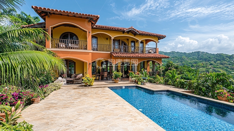 高清大图下载【趣麦麦图】山顶泳池别墅