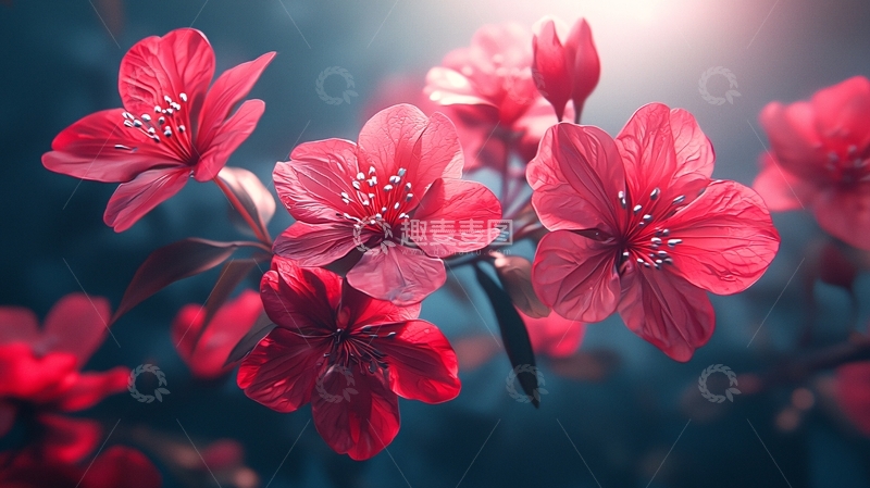 高清大图下载【趣麦麦图】红粉佳人枝头绽放