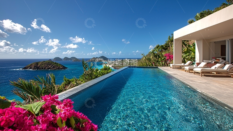 高清大图下载【趣麦麦图】海景别墅无边泳池