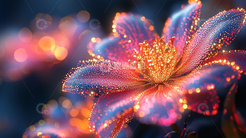 高清大图下载【趣麦麦图】梦幻般闪耀的奇异花朵