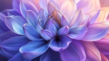 紫色蓝色花朵特写