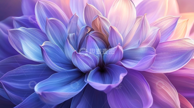 高清大图下载【趣麦麦图】紫色蓝色花朵特写