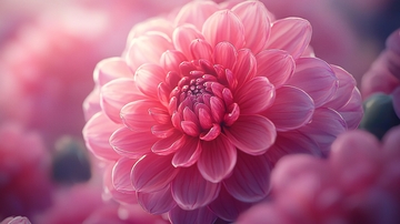 粉红色大丽花特写