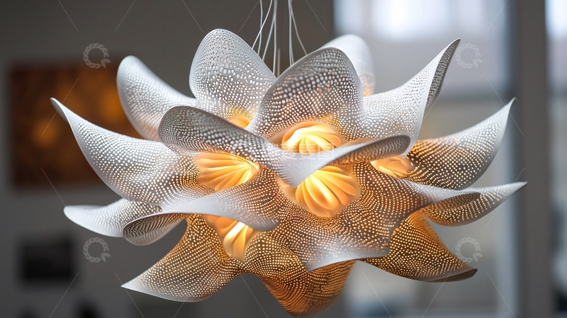 高清大图下载【趣麦麦图】现代简约花朵吊灯