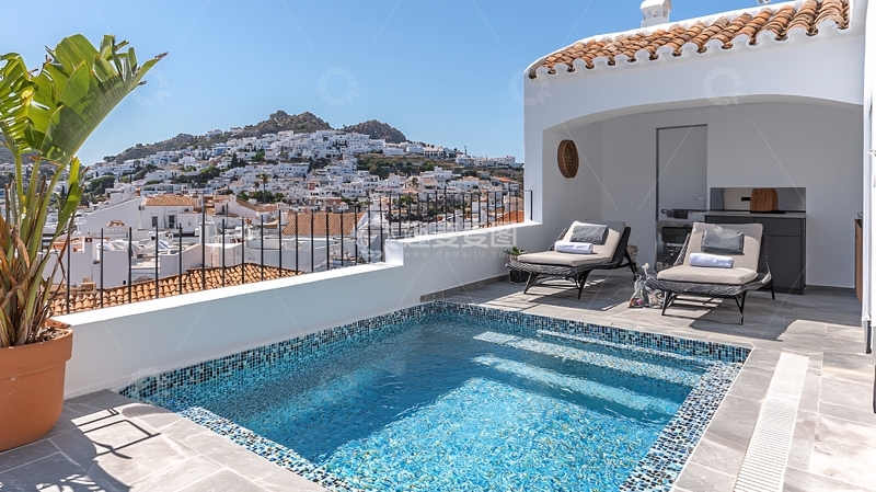 高清大图下载【趣麦麦图】屋顶泳池度假别墅