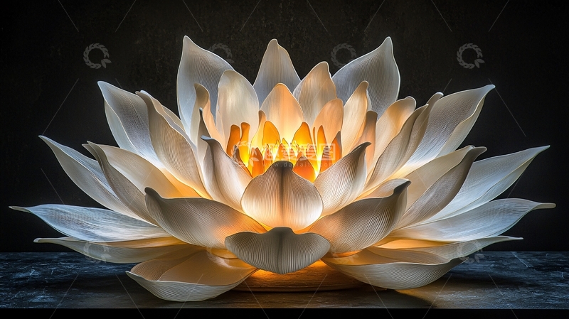 高清大图下载【趣麦麦图】光照发光的睡莲