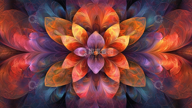 高清大图下载【趣麦麦图】抽象花朵