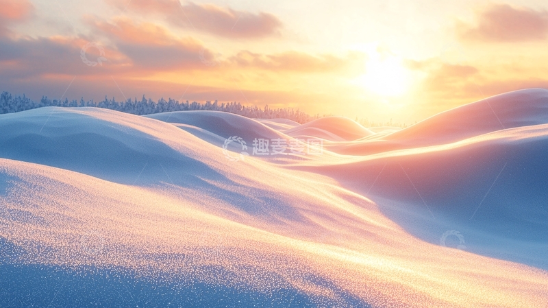 高清大图下载【趣麦麦图】雪山日出105