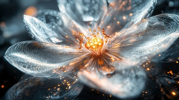 光影梦幻水晶花朵