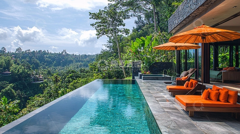 高清大图下载【趣麦麦图】巴厘岛泳池别墅