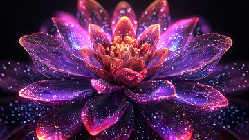 梦幻紫色闪光莲花