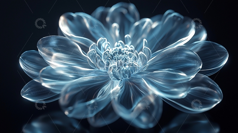 高清大图下载【趣麦麦图】蓝色水晶花