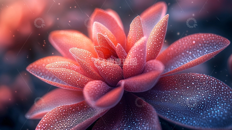 高清大图下载【趣麦麦图】粉色多肉植物