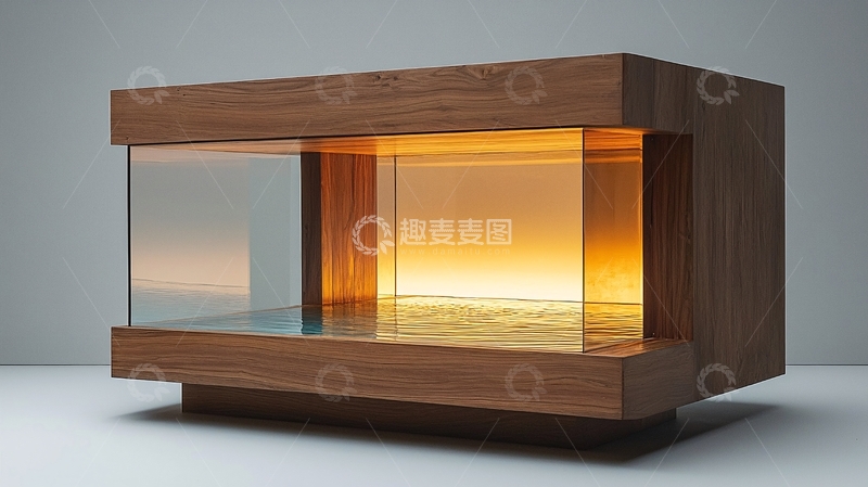 高清大图下载【趣麦麦图】现代简约木质壁炉