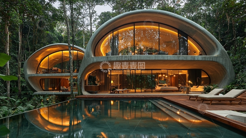 高清大图下载【趣麦麦图】雨林别墅