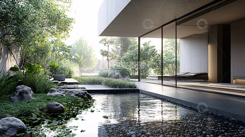 高清大图下载【趣麦麦图】现代极简庭院设计