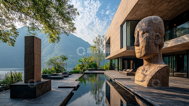 高清大图下载【趣麦麦图】现代简约风格山景别墅