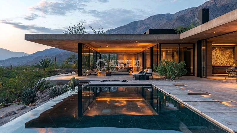 高清大图下载【趣麦麦图】现代沙漠风格别墅