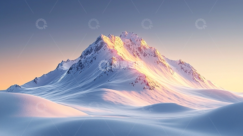 高清大图下载【趣麦麦图】雪山日出109