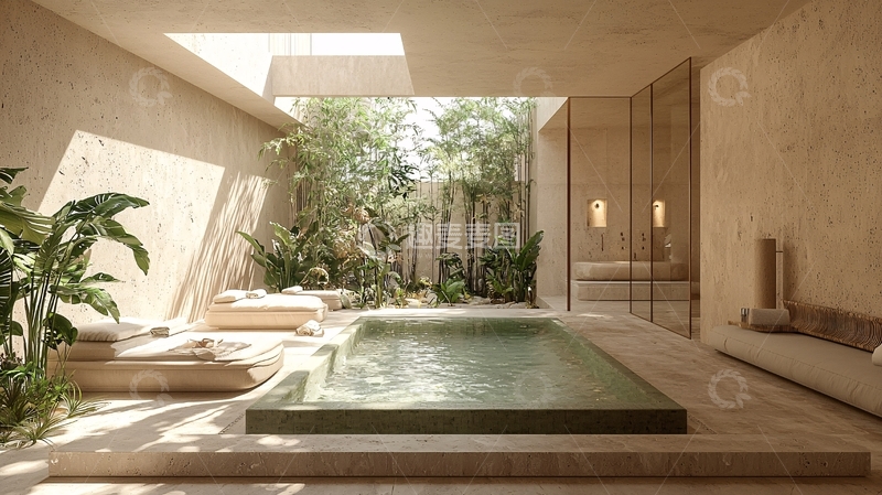 高清大图下载【趣麦麦图】现代简约室内泳池设计