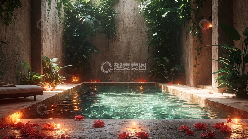 高清大图下载【趣麦麦图】室内泳池