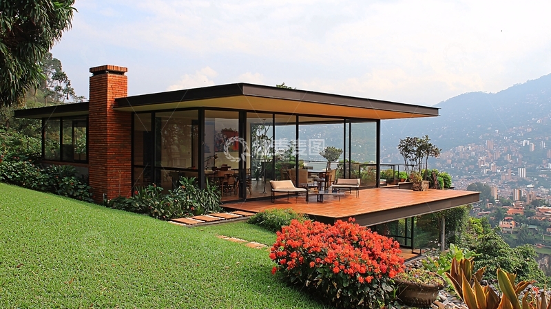 高清大图下载【趣麦麦图】山坡现代建筑