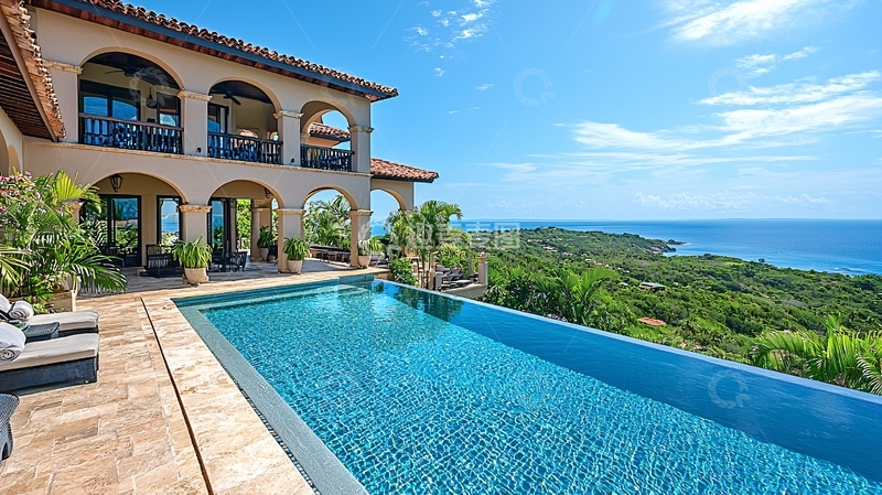 高清大图下载【趣麦麦图】海景别墅泳池