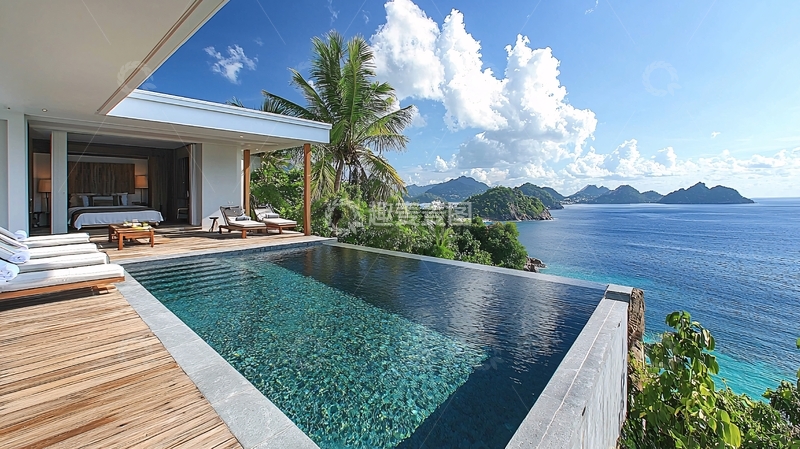 高清大图下载【趣麦麦图】海景别墅私人泳池