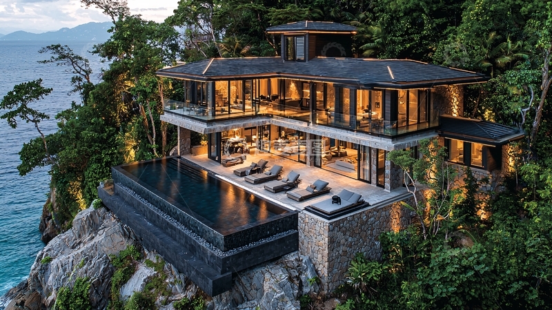 高清大图下载【趣麦麦图】海边豪华别墅