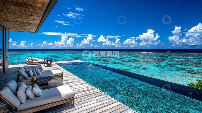 高清大图下载【趣麦麦图】海景泳池别墅