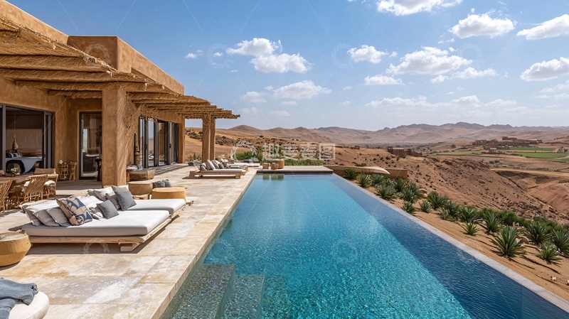 高清大图下载【趣麦麦图】沙漠度假别墅