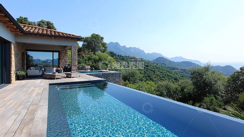 高清大图下载【趣麦麦图】山景泳池别墅