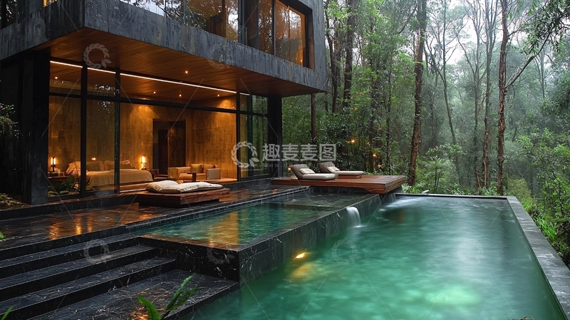 高清大图下载【趣麦麦图】森林别墅