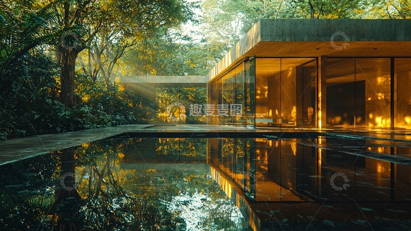 高清大图下载【趣麦麦图】现代简约玻璃建筑