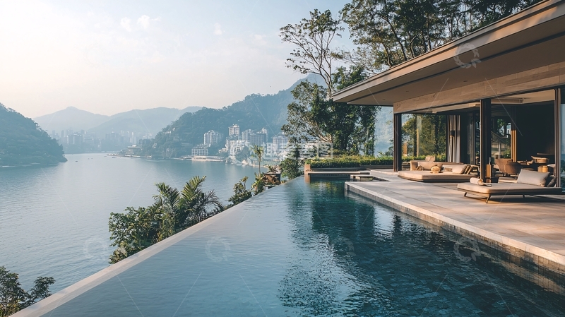 高清大图下载【趣麦麦图】山景泳池别墅