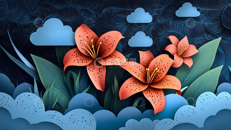 高清大图下载【趣麦麦图】蓝色背景