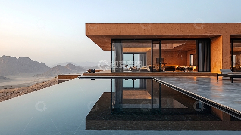 高清大图下载【趣麦麦图】沙漠度假别墅