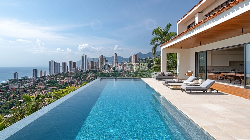 高清大图下载【趣麦麦图】海景泳池别墅