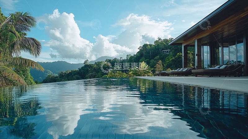 高清大图下载【趣麦麦图】山景泳池别墅