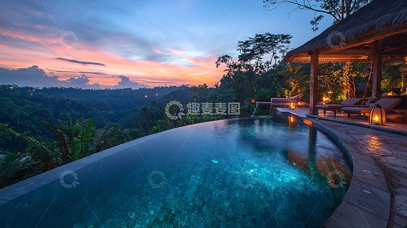 高清大图下载【趣麦麦图】巴厘岛私人泳池别墅